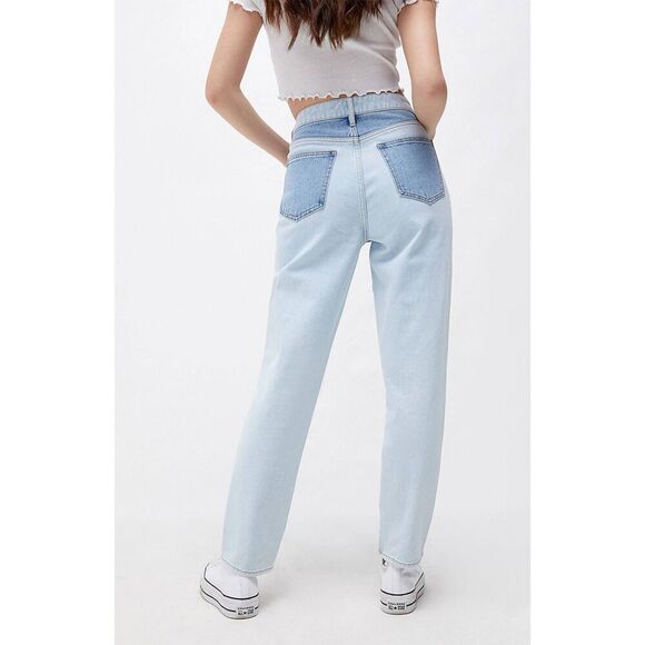 Pacsun Eco Hopper Patch Color Block Mom Jeans 26 - Picture 5 of 8
